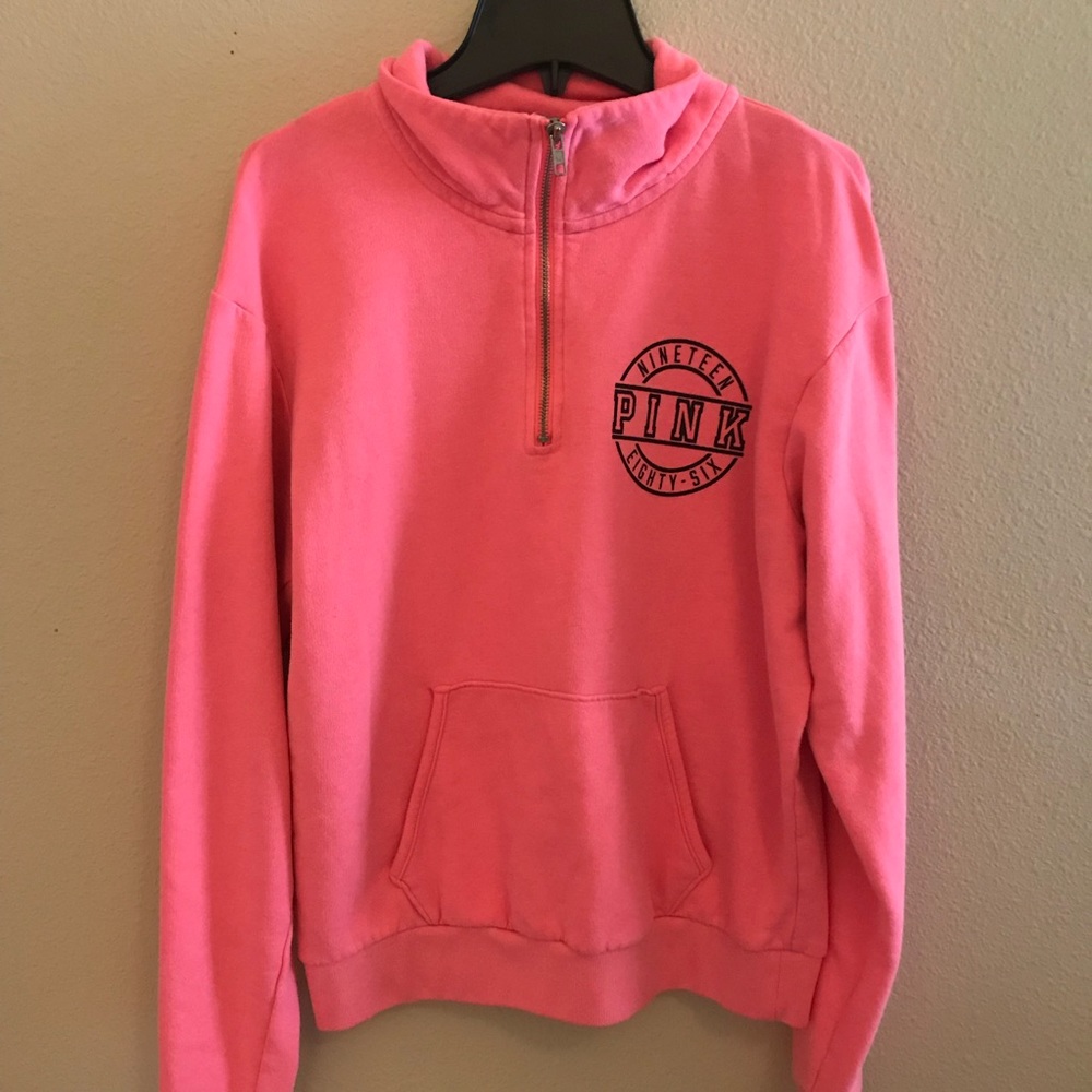 [vs pink] pink logo sweatshirt